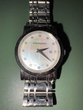 Burberry Bracelet Watch with Mother-of-Pearl and Diamonds